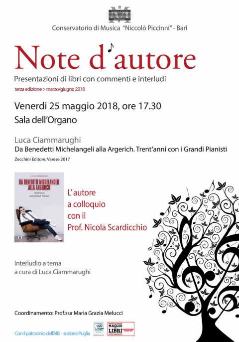 Bari, Conservatorio: presentazione del libro di Luca Ciammarughi